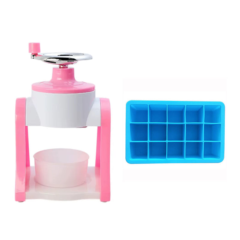 Manual Portable Hand Ice Crusher Machine – Stainless Steel Ice Shaver & Crusher for Home, Drinks, Cocktails, Smoothies & Summer Use, Easy Hand Operated Ice Grinder
