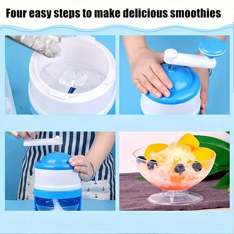 Manual Portable Hand Ice Crusher Machine – Stainless Steel Ice Shaver & Crusher for Home, Drinks, Cocktails, Smoothies & Summer Use, Easy Hand Operated Ice Grinder