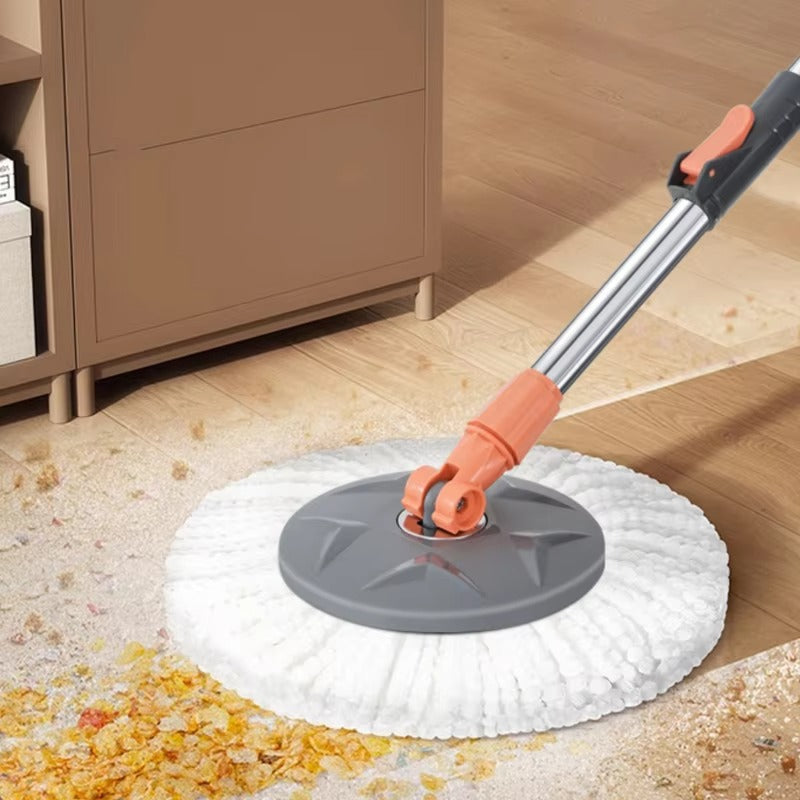 Stainless Steel Flat Mop – Easy Clean 360° Rotating Mop for Home & Office, Wet & Dry Dual Use Cleaning System