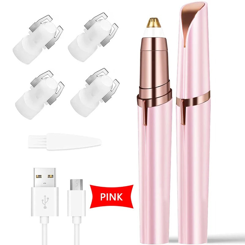 2-in-1 Precision Eyebrow Trimmer for Women & Men – Painless Facial Hair Remover