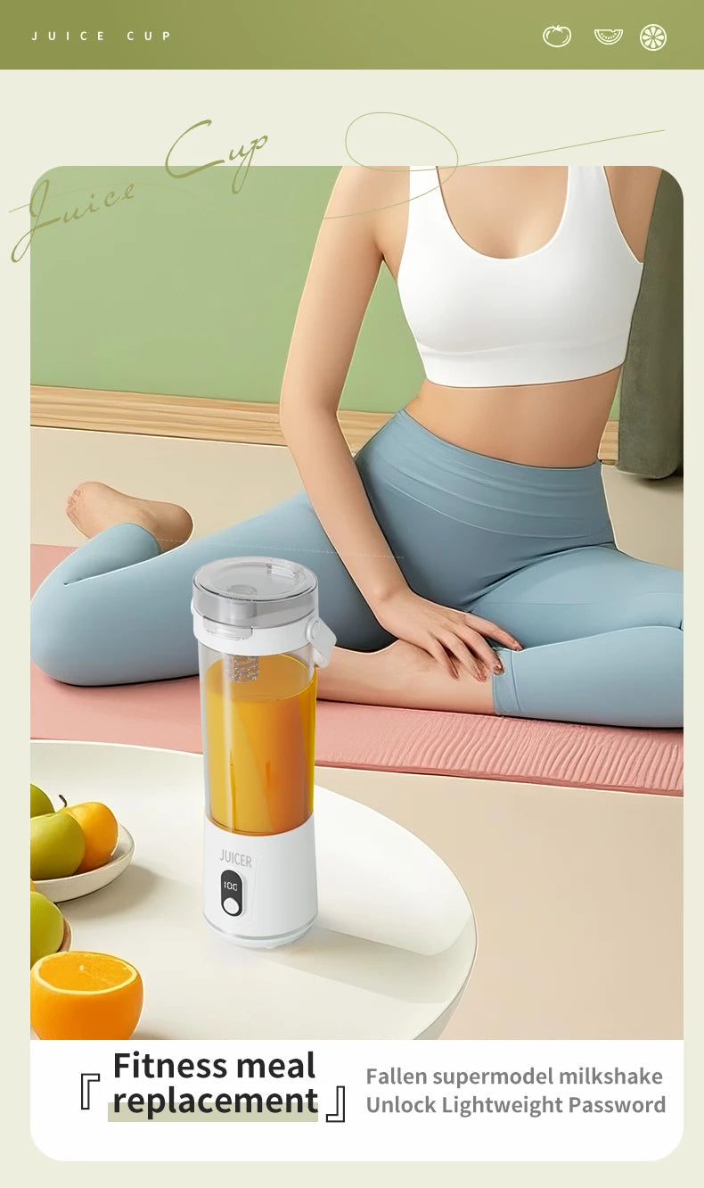 Mini USB Portable Blender Juicer Bottle – Travel Friendly Smoothie Maker