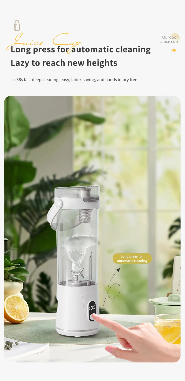 Mini USB Portable Blender Juicer Bottle – Travel Friendly Smoothie Maker