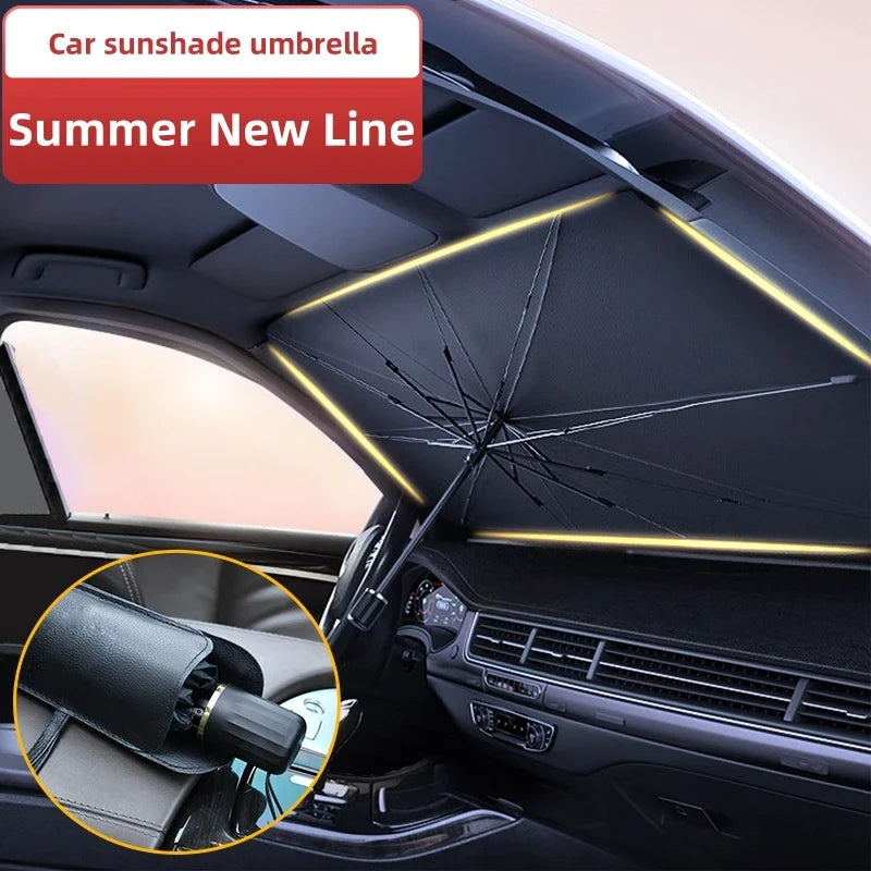 Car Windshield Sun Shade – UV Protection Foldable Heat Reflective Cover for Ultimate Interior Protection