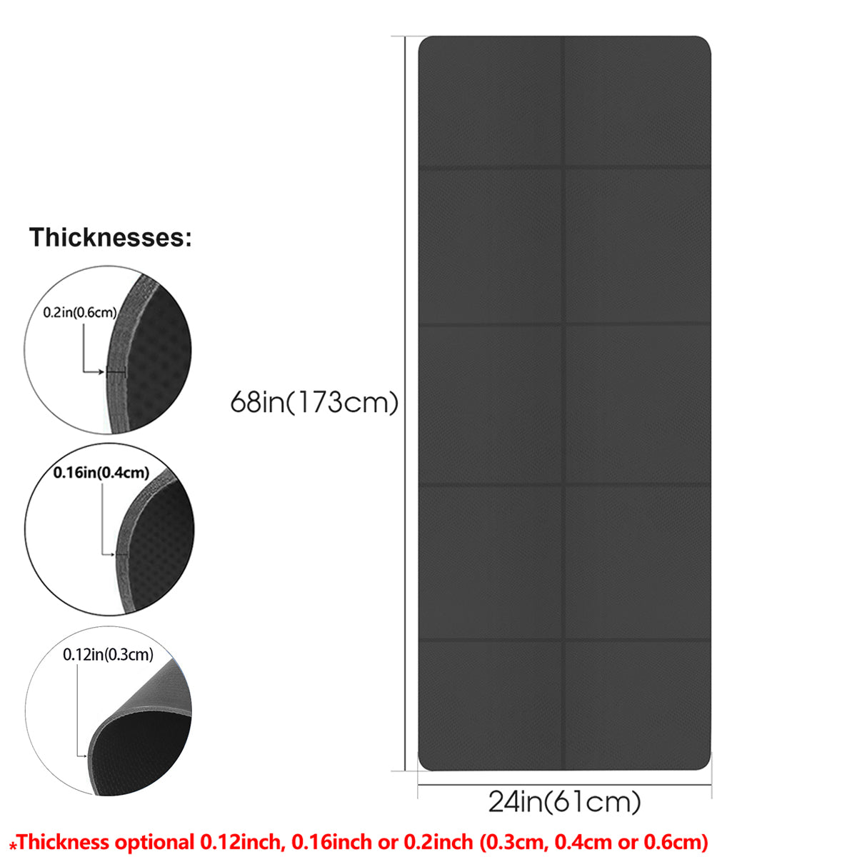Premium Non-Slip Yoga Mat – Thick Exercise & Fitness Mat for Yoga, Gym & Home Workout