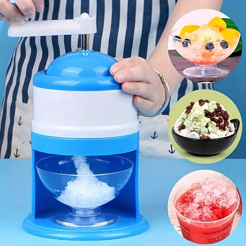 Manual Portable Hand Ice Crusher Machine – Stainless Steel Ice Shaver & Crusher for Home, Drinks, Cocktails, Smoothies & Summer Use, Easy Hand Operated Ice Grinder