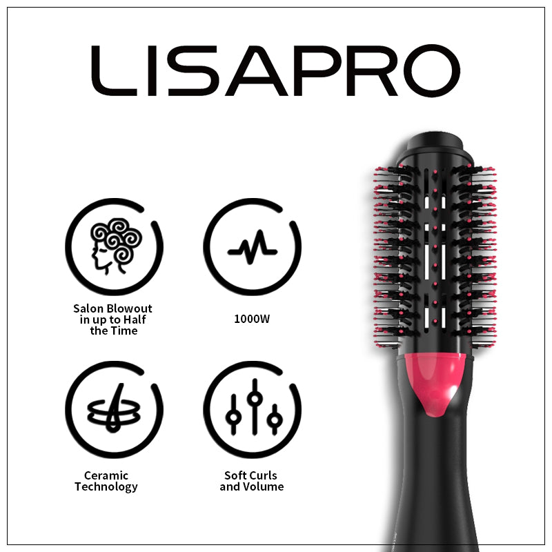 2-in-1 Electric Hair Straightening Brush for Smooth, Silky & Frizz-Free Hair