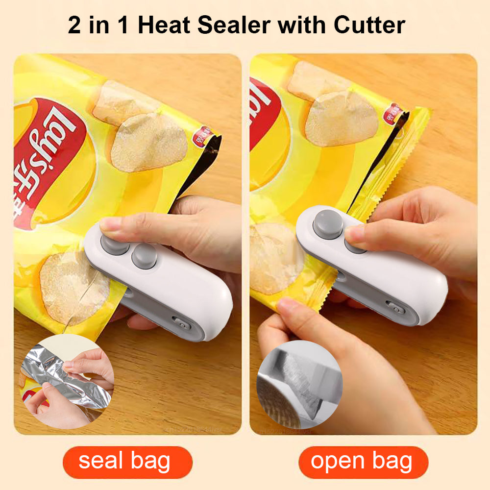 Portable Rechargeable Mini Bag Sealer – USB Rechargeable Food Storage Heat Sealing Machine