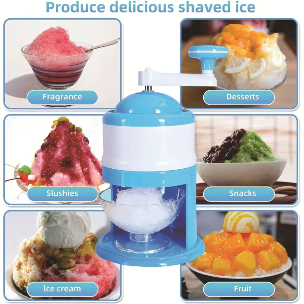 Manual Portable Hand Ice Crusher Machine – Stainless Steel Ice Shaver & Crusher for Home, Drinks, Cocktails, Smoothies & Summer Use, Easy Hand Operated Ice Grinder