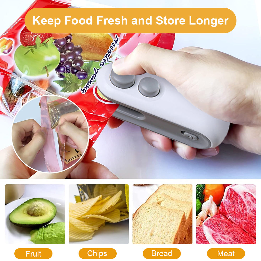 Portable Rechargeable Mini Bag Sealer – USB Rechargeable Food Storage Heat Sealing Machine