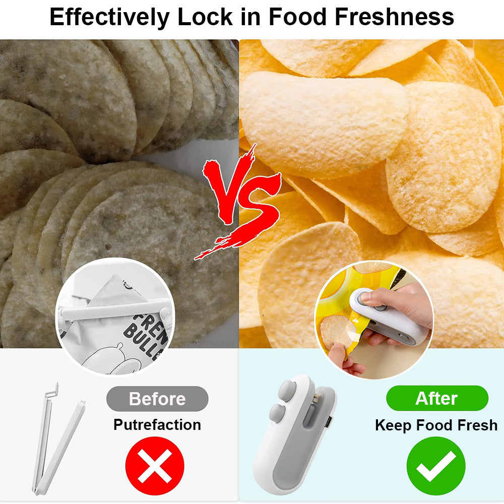 Portable Rechargeable Mini Bag Sealer – USB Rechargeable Food Storage Heat Sealing Machine