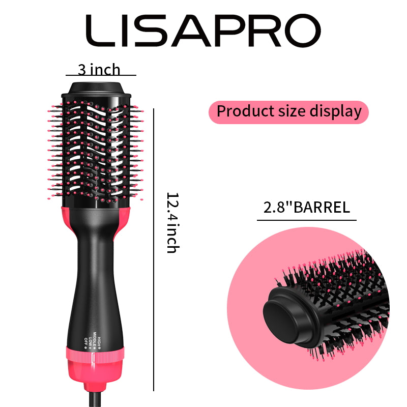 2-in-1 Electric Hair Straightening Brush for Smooth, Silky & Frizz-Free Hair