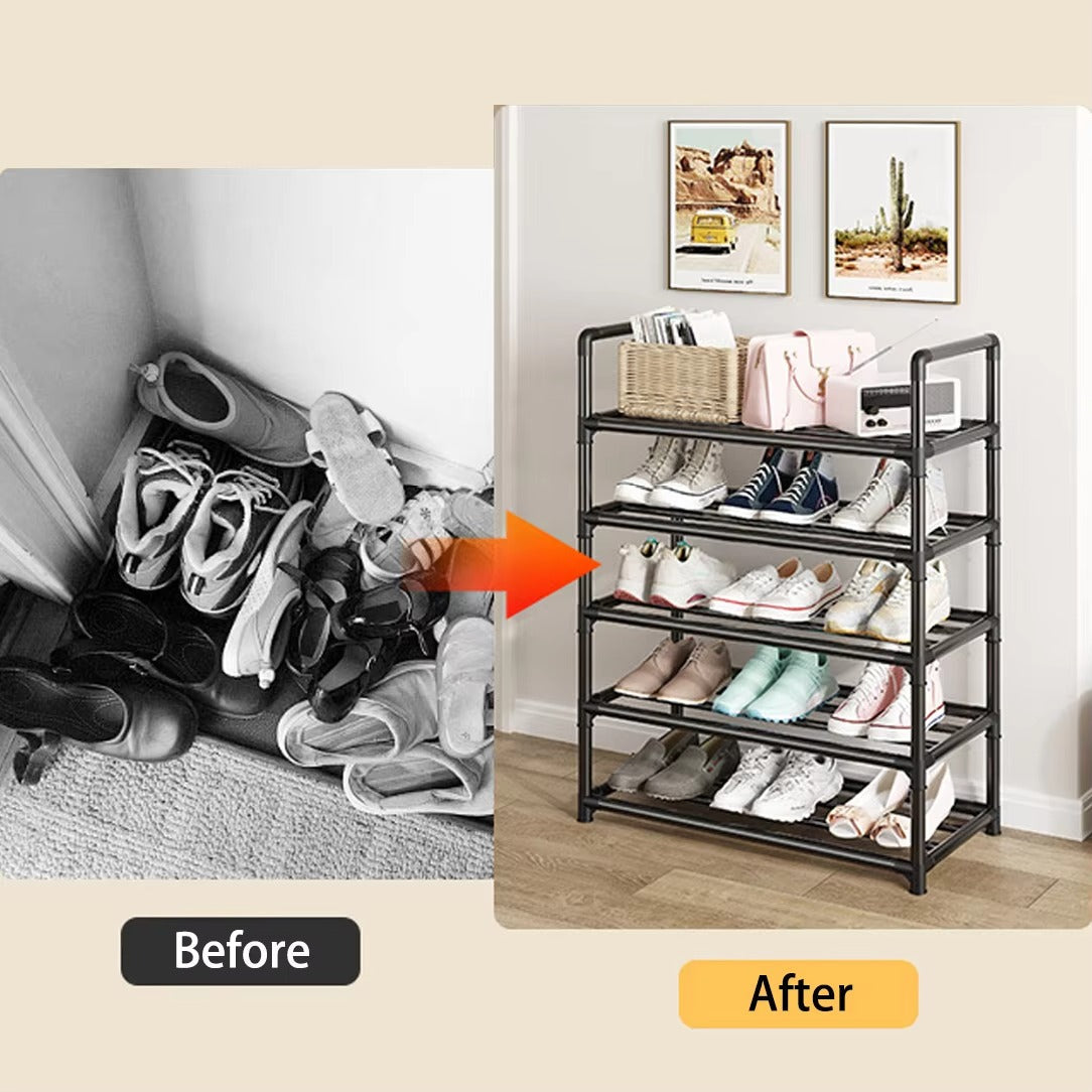 Modern Multi-Layer Shoe Rack Organizer for Home / Durable Space Saving Footwear Storage Shelf / Strong & Stylish Design for Bedroom, Entryway & Closet
