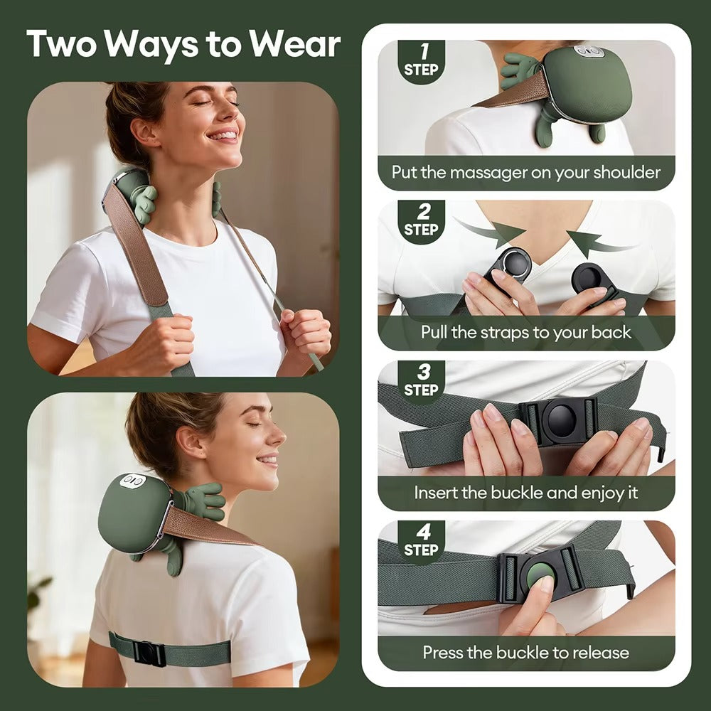 Neck & Shoulder Massager – Deep Tissue Pain Relief with Heat Therapy, Muscle Relaxation & Stress Recovery