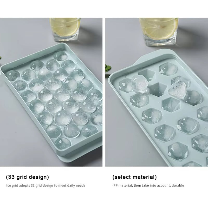Round Ice Cube Tray – Easy Release Silicone Ice Maker for Drinks & Beverages, Reusable & Flexible Design