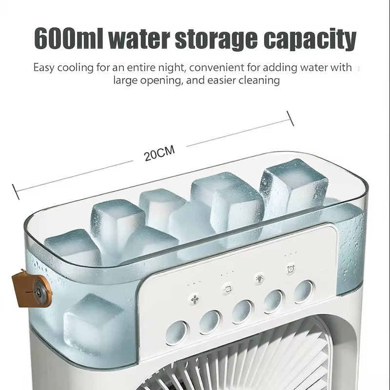 Portable Mist Air Cooler – Personal Air Cooler with Humidifier & Cooling Fan for Home, Office & Travel Use