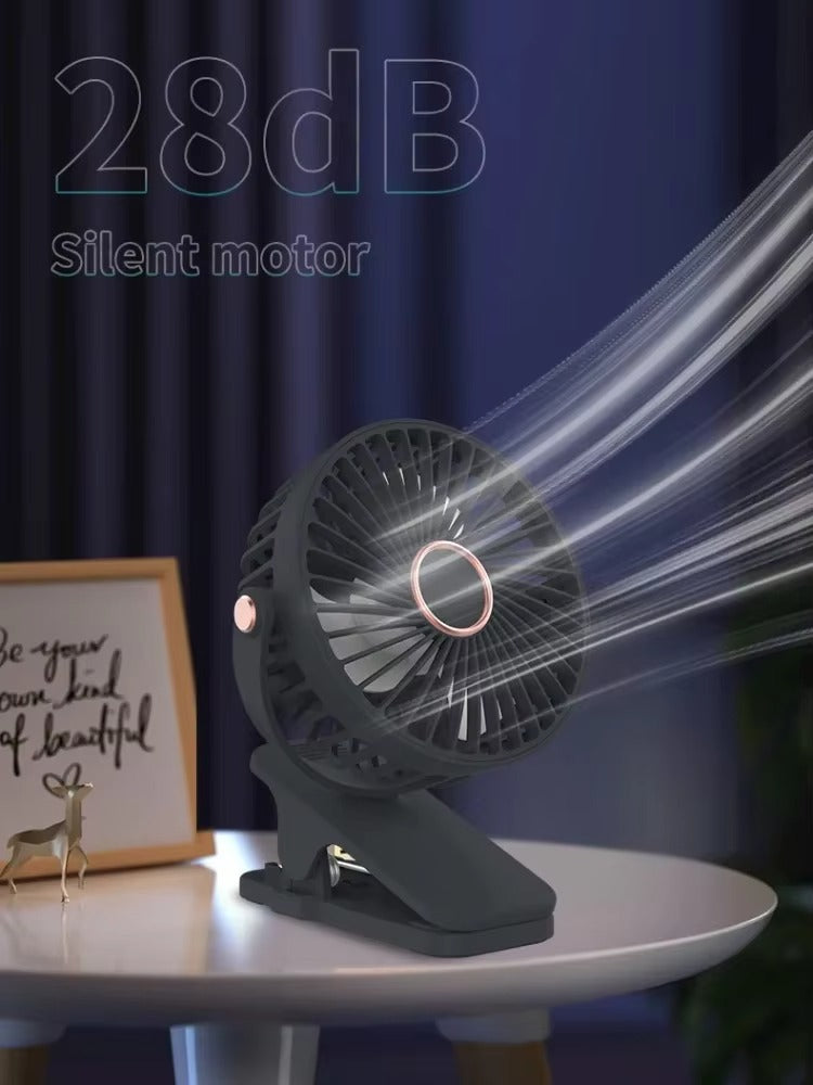 Portable Hand Fan – Rechargeable Mini Cooling Fan with 3 Speed Settings, USB Charging, Lightweight Personal Cooling Fan for Travel, Office, Home & Outdoor Use