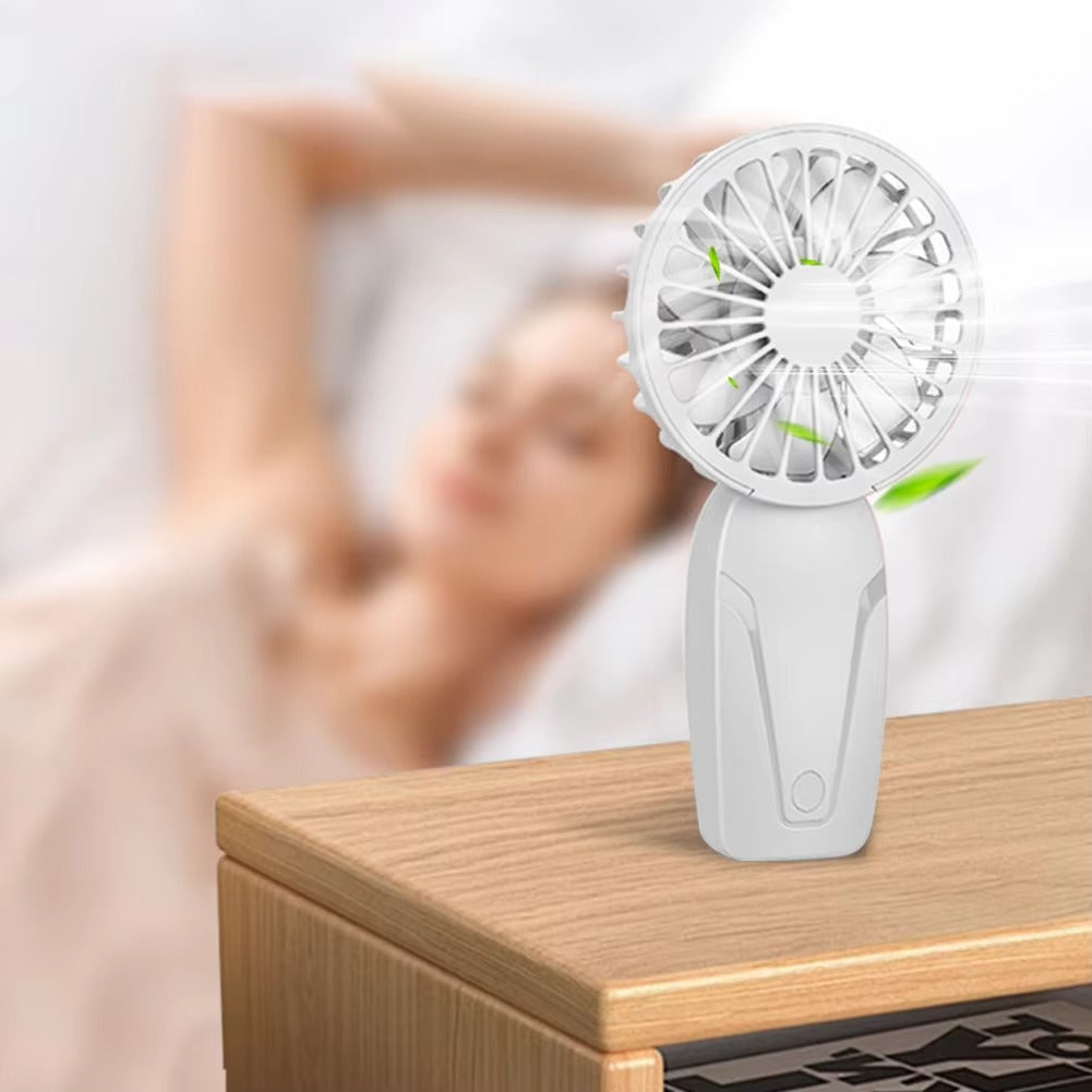 Portable Hand Fan – Rechargeable Mini Cooling Fan with 3 Speed Settings, USB Charging, Lightweight Personal Cooling Fan for Travel, Office, Home & Outdoor Use