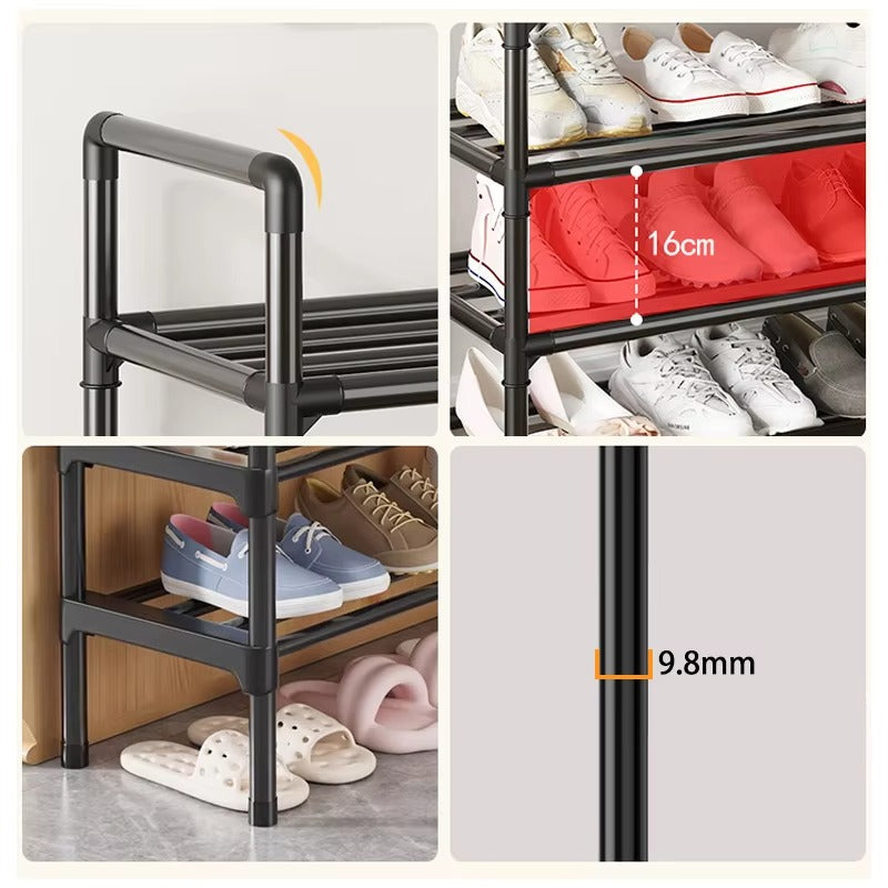 Modern Multi-Layer Shoe Rack Organizer for Home / Durable Space Saving Footwear Storage Shelf / Strong & Stylish Design for Bedroom, Entryway & Closet