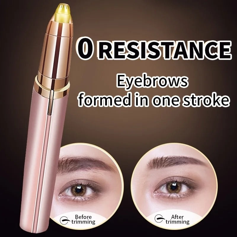 2-in-1 Precision Eyebrow Trimmer for Women & Men – Painless Facial Hair Remover